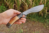 Best Kukri Knife – 12" Custom Handmade Damascus Steel Blade - ZB Knives Store