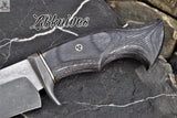 12" Inches HAND FORGED Fixed Blade 1095 High Carbon Steel Hunting Knife + leather sheath - ZB Knives Store