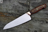 14" Inches HAND FORGED Full Tang D2 Steel Chef knife+ Leather Sheath - ZB Knives Store
