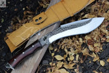 18" Inches HAND FORGED Full Tang 1095 High Carbon steel Kukri Knife + leather sheath - ZB Knives Store