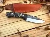 8.75" Inches HAND FORGED Full Tang 1095 High Carbon Steel Hunting knife+ Leather sheath - ZB Knives Store