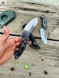 Professional Grade Skinning Knife - Hand - Forged High Carbon Steel with Leather Sheath - ZB Knives Store