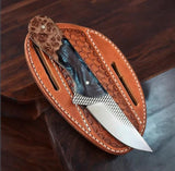 Best Cowboy Knife - Rasp Steel Blade With Western Belt Sheath - ZB Knives Store