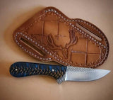 Handmade Cowboy Knife – Durable Rasp Steel Blade & Leather Belt Sheath - ZB Knives Store