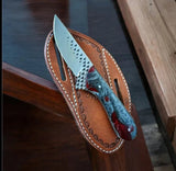 Custom Cowboy Knife - Rasp Steel Blade - ZB Knives Store