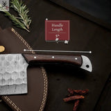 Damascus Serbian Cleaver Knife for Indoor/Outdoor BBQ Cooking Kitchen Chef Chopper Knife - ZB Knives Store