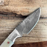 Professional Knife Skins Game - 8" Hand - Forged Damascus + Sheath - ZB Knives Store