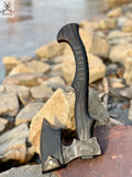 Norse AXE - High Carbon Forged Steel Head , Black Handle with Leather Wrap - ZB Knives Store