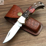 SET OF TWO HANDMADE HUNTING FOLDING POCKET KNIFE - ZB Knives Store
