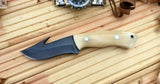 CUSTOM HANDMADE Old Timer Gut Hook Knife/ CAMEL BONE TANG WORK HANDLE - ZB Knives Store